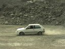 Car Drifting in the Stone Pit