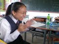 Crazy girl in school