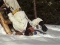 Funny snowboard stunt gone wrong