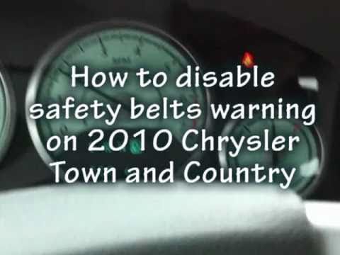 DIY: How to disable safety belts warnings on Chrysler 2010 Town & Country