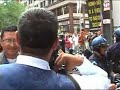Phelps Wannabes Block Bus Mall at DNC