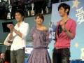 Jiro Wang, Rainie Yang & George Hu promoting 愛就宅一起(ToGetHer aka superstar express)