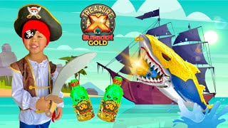 Hunt For Treasure X Sunken Gold Sharks Treasure And Bottle Smash