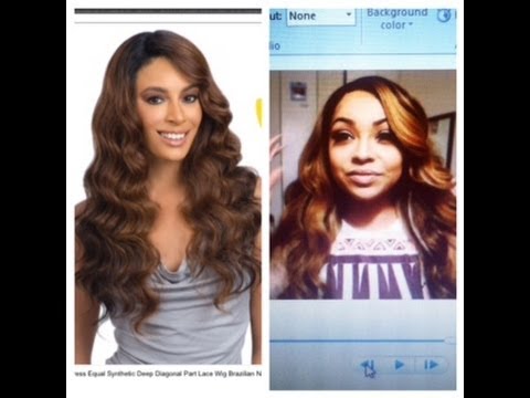 FreeTress Equal Brazilian Natural Deep Diagonal Part Lace Front Wig -- Natural Loose Review
