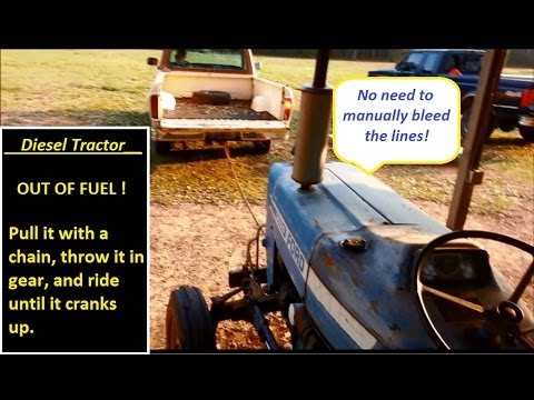 how to bleed a diesel tractor engine