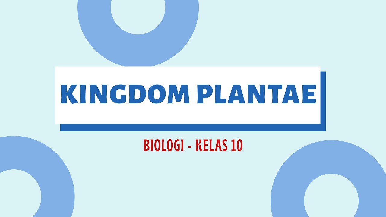 KINGDOM PLANTAE : BIOLOGI KELAS 10 SMA