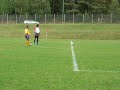 Haithem from Södertälje Rugbyklubb makes a goal kick against Red Saints
