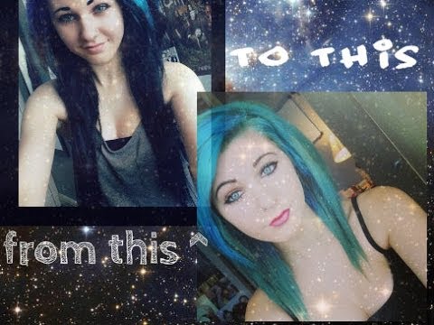 how to dye dark hair blue