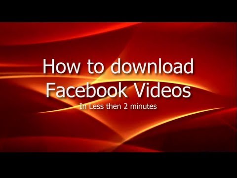 how to video download from facebook