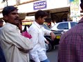 Exiting the foot overbridge at Dadar Station in Mumbai (Bombay)