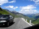 Military motorcyclists on the desert Furkapass