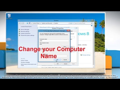 how to change computer name