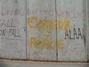 Comedy for Peace Graffiti on Wall in Jerusalem