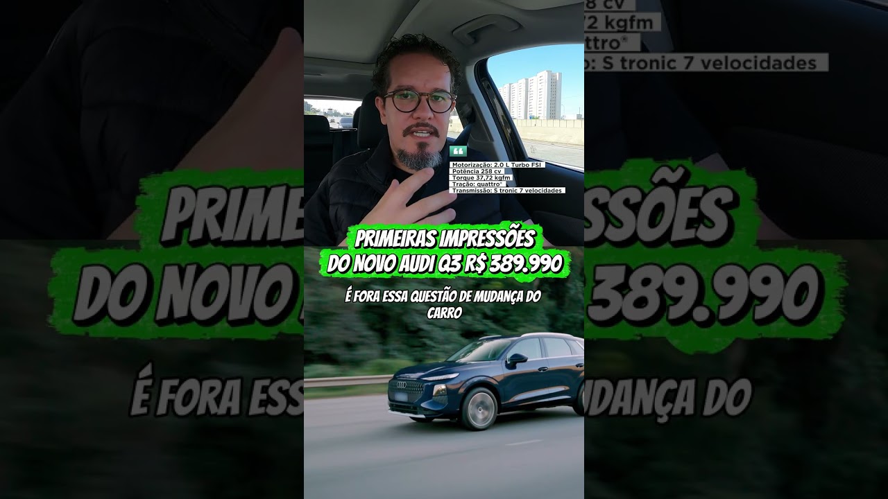 258 CAVALOS e Tração Quattro! 🚀 Aceleramos o Novo Audi Q3!