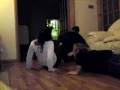 front room sliding/human bowling
