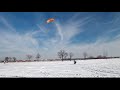 Snow scudding with HQ 7.5m² foil kite - 02-04