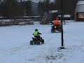 Fyrhjuling i snö Fyrhjuling i snö