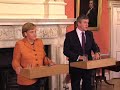 Gordon Brown welcomes Angela Merkel to Downing Street