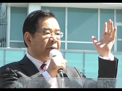 志位委員長の岡本はじめ神奈川県知事候補への応援演説