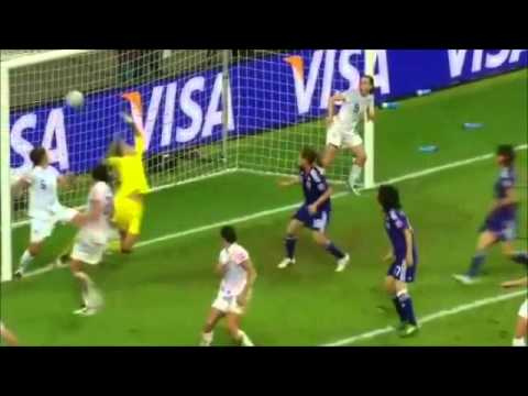 「[サッカー]なでしこジャパン澤穂希のW杯決勝土壇場同点ゴールをナイスアングルから。」のイメージ