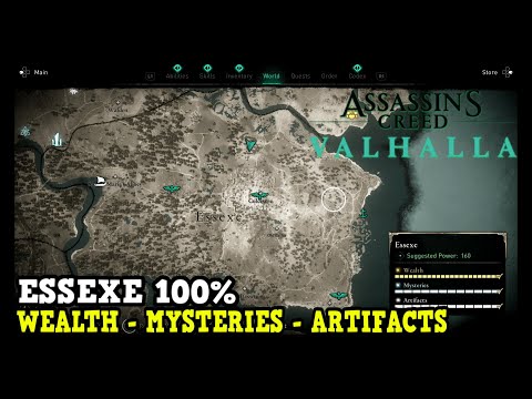 Assassin's Creed Valhalla Essexe All Collectibles (Wealth, Mysteries, Artifacts)