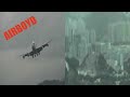 Cockpit Video and ground view landing Hong Kong Kai Tak split screen