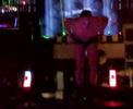 Brazil muscle man dancing at Fisherman's Wharf