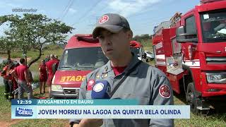 Afogamento em Bauru: jovem morreu na Lagoa da Quinta Bela Olinda