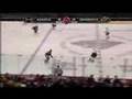 Rolston Shoots but  Giguere  Ducks and the Puck Goes In