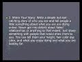 Online Dating Tips - How to Write Your Online Dating Tips - How to Write Your