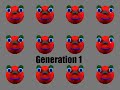 Well I finally bit the bullet and wrote an evolutionary algorithm. Beyond the algorithm itself, these 'creatures' respond only to the environment. There is not design in turning one of these bugs into another. 