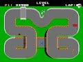 just thought i'd make a video for super sprint on the nes. this is one of my favourite arcade racing games ever but the nes version is not as good really, not bad but i really wish it was easier to control my car around the track, having said that i am playing this with a keyboard. not a bad game all the same, just really difficult.