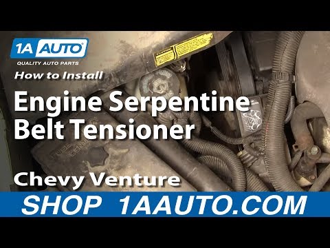 How To Install Replace Engine Serpentine Belt Tensioner Chevy Venture Montana 3.4L 97-98 1AAuto.com
