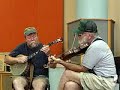 dwight diller and dave bing at a workshop at the 2007 wv folk festival in glenville.  bit of a role reversal here.