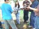 Terry Greenway (vocals & guitar) with the next generation of bluegrass pickers. Katie Norton on banjo, Tyler Smith (plaid shirt) on mandolin (is with Notchey Creek BG Band). Andy Brown on bass, his brother, Chris Brown, on mandolin. Roger Corder on Banjo. Townsend, TN, 5-3-08.