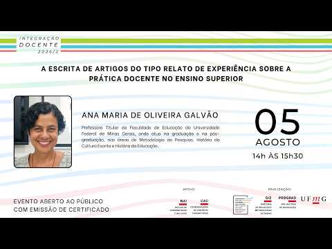 Seminário Integração Docente – A escrita de artigos do tipo relato de experiência sobre a prática docente no ensino superior
