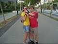 Patinando en la Diagonal.