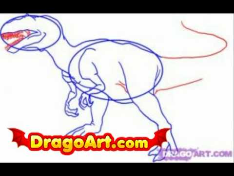 how to draw a t rex step by step