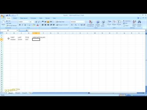 how to create list in excel