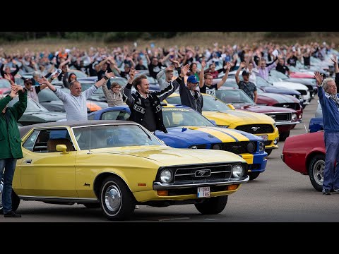 Bélgica rompe el récord del desfile de Mustangs más largo del mundo 