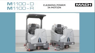 MACH M1100 Industrial Electric Floor Scrubber with Disc Brush or Cylindrical Sweep and Scrub Brush