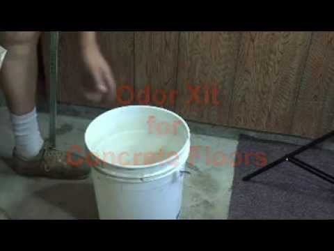 how to remove urine smell from concrete