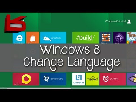 how to change language in windows 8