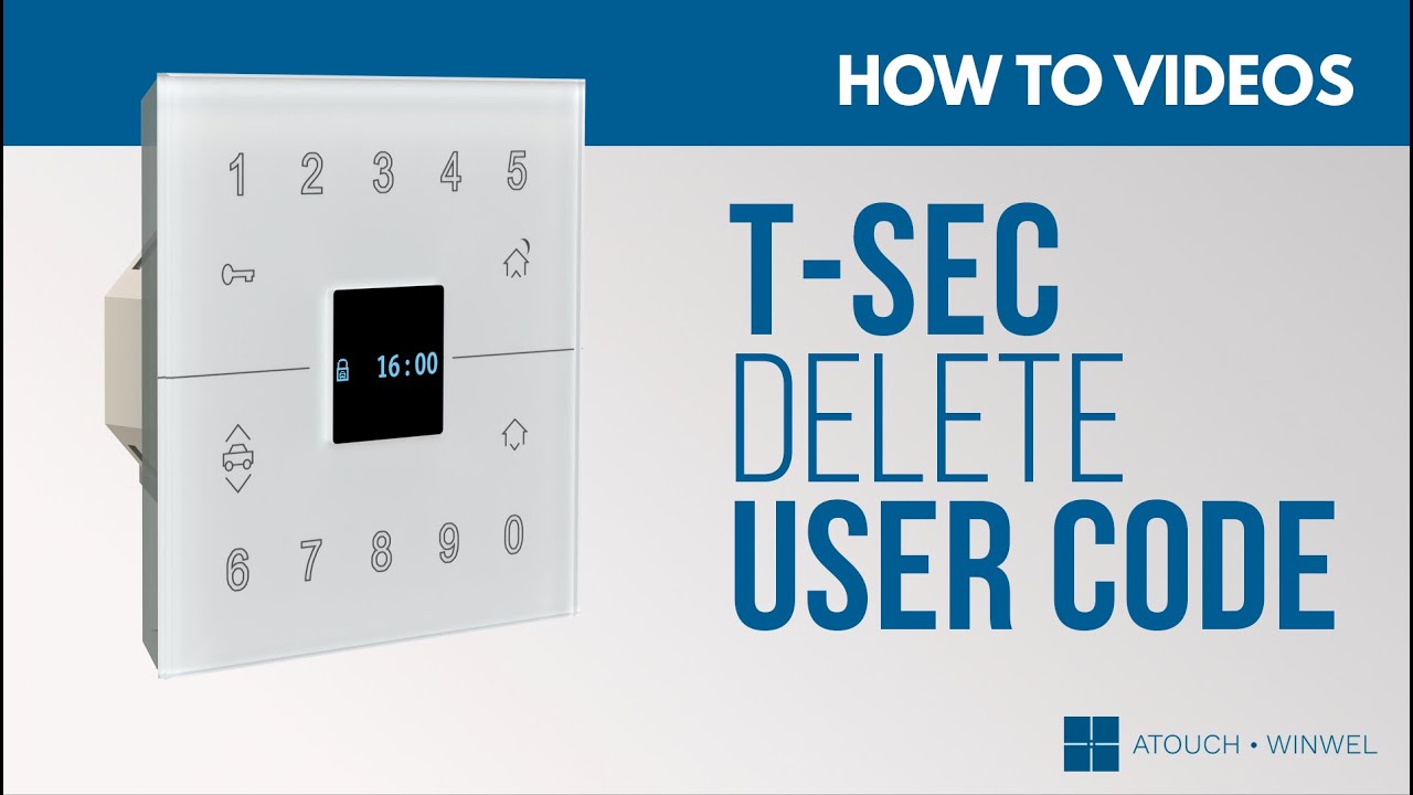 T-SEC - Como excluir Códigos de Utilizador
