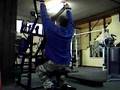 back warmup set, hammer strength, 2 45`s each side