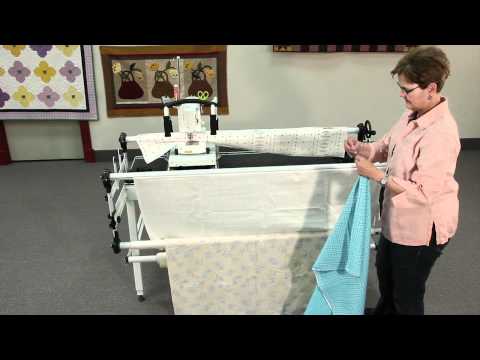 Loading Fabric on a Metal Machine Quilting Frame