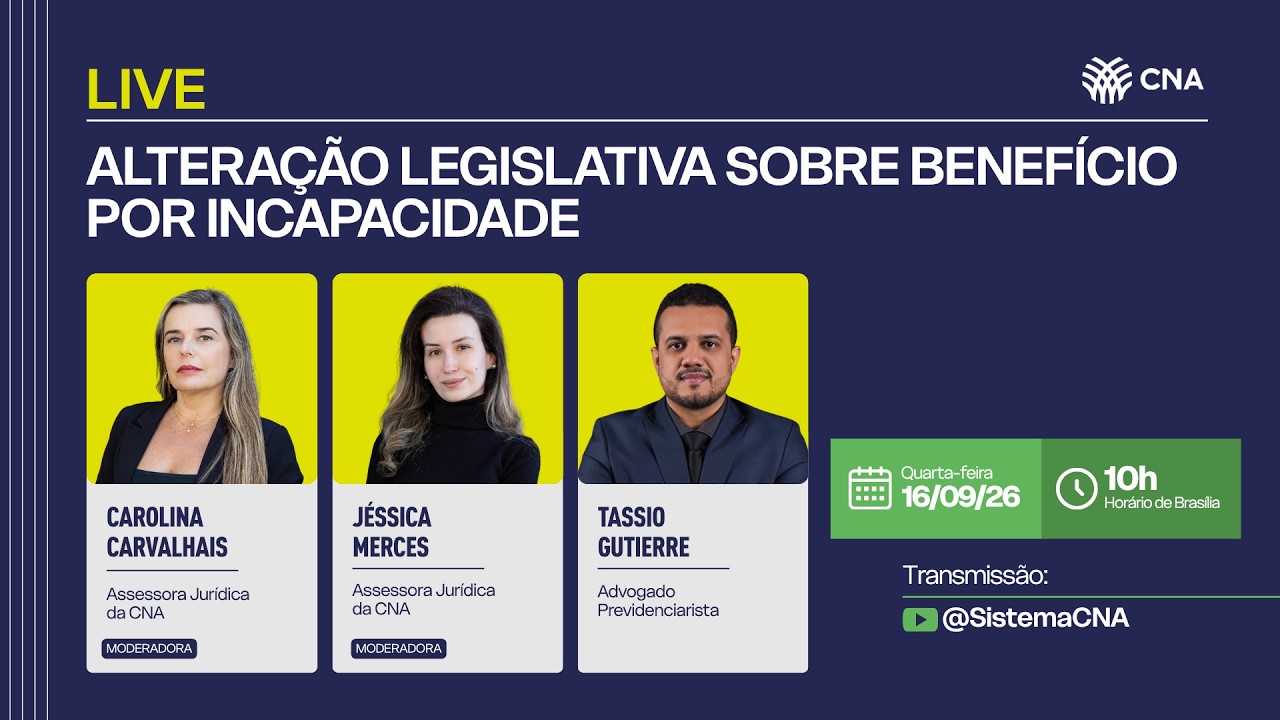 ALTERAÇÃO LEGISLATIVA SOBRE BENEFÍCIO POR INCAPACIDADE