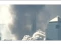 Elements of the north tower still standing after collapse