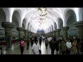 Riding 5 stops on the Pyongyang Metro (North ...