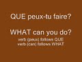 French Leson Week 7 Le�on 2 [Questions with QUE/QUEL, etc]